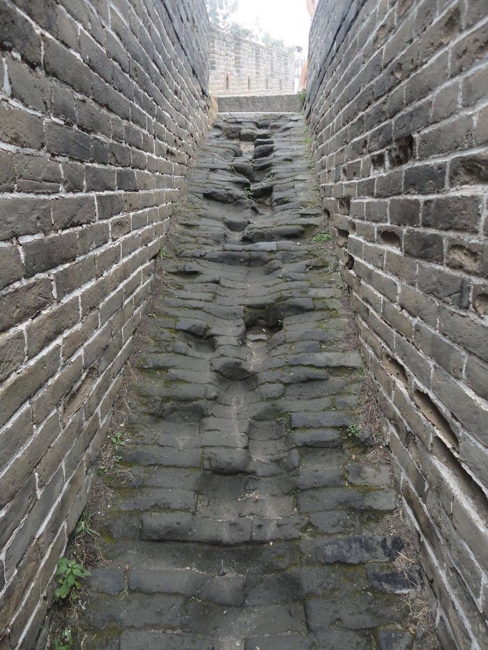 Here Are Some More Worn Steps. Great Wall Of China