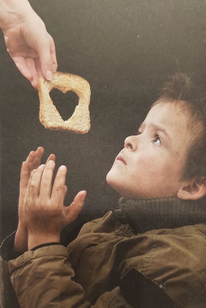 Let's Cut A Huge Hole In The Bread Before We Give It To The Poor, That'll Show People That We Care