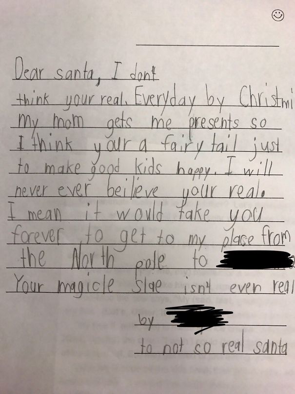 If Anyone Is Having Trouble Getting Into The Christmas Spirit... Here’s A Letter To Santa Written By One Of My Students