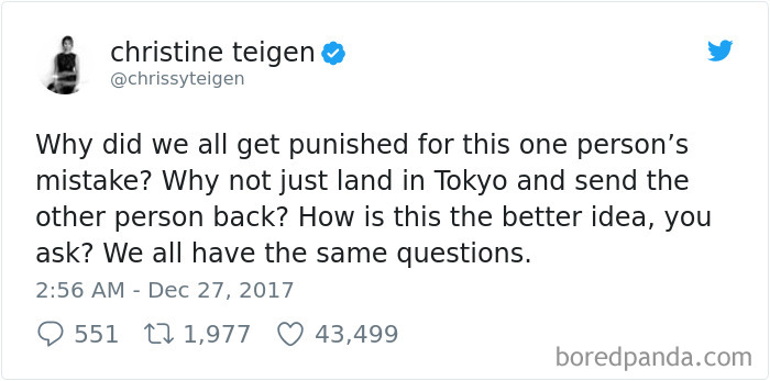 Chrissy Teigen Gets Stuck On Absolute Worst Flight Ever, Hilariously Live-Tweets Everything