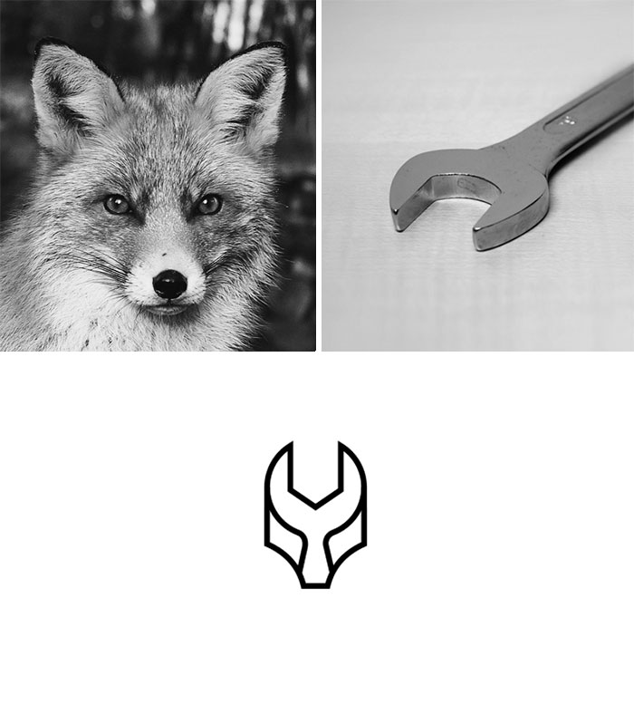 Logotipos combinando dos elementos: Garaje Fox