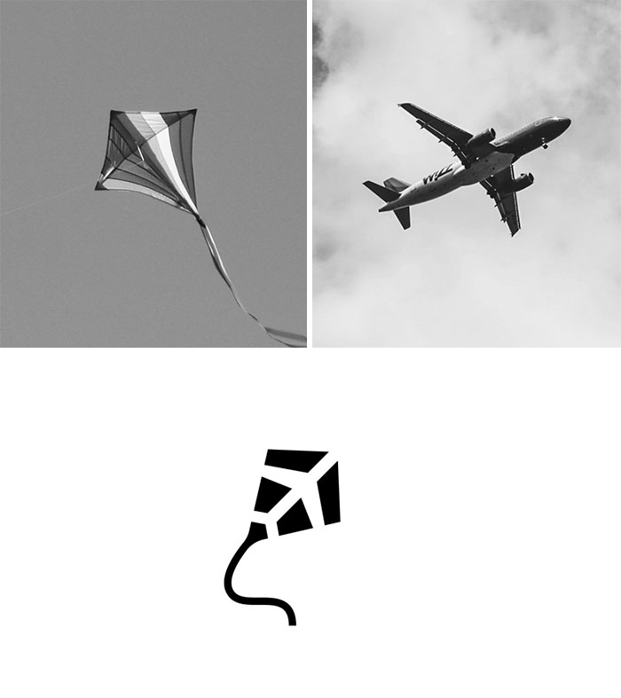 Logotipos combinando dos elementos: Flight Kid Express