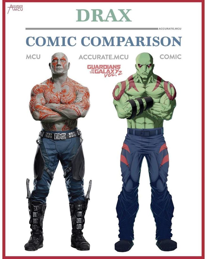 Artist Makes A Thorough Comparison Of The Comic Book Characters With The Movie And The Result Will Surprise You