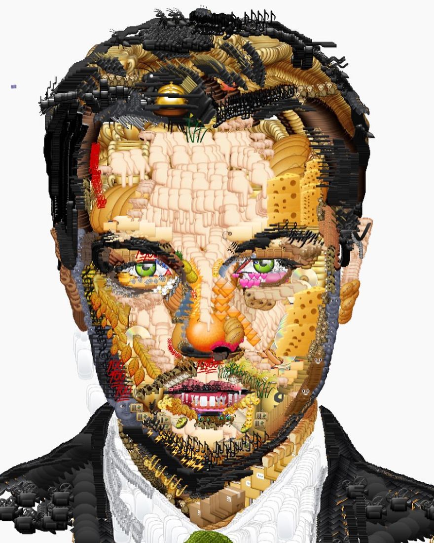 Artist Uses Emoji To Make Portraits Of Celebrities And Pop Culture Characters