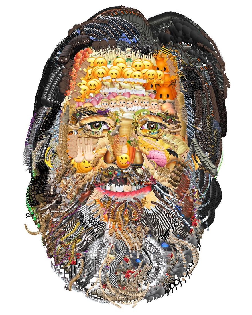 Artist Uses Emoji To Make Portraits Of Celebrities And Pop Culture Characters