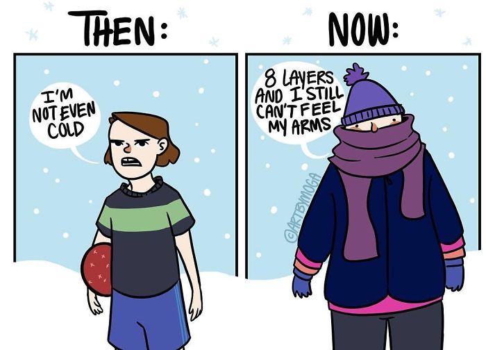 50 Funny Comics About Winter Problems That Almost Everyone Will Relate To |  Bored Panda