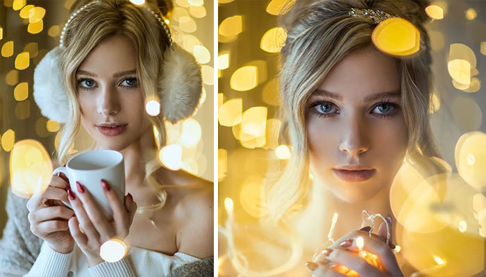 How To Take Stunning Portraits With Christmas Lights In Ordinary Bedroom, And Results Will Amaze You. . .