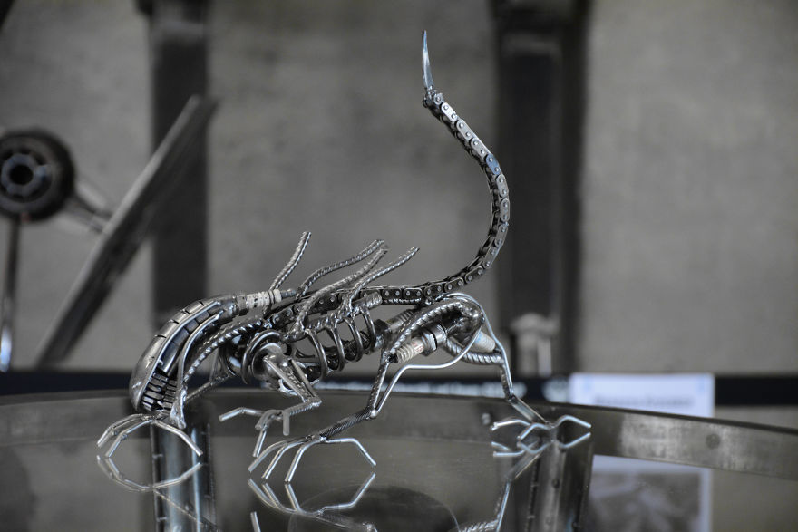 Polish Artist Turns Scrap Metal Into Incredible Sculptures