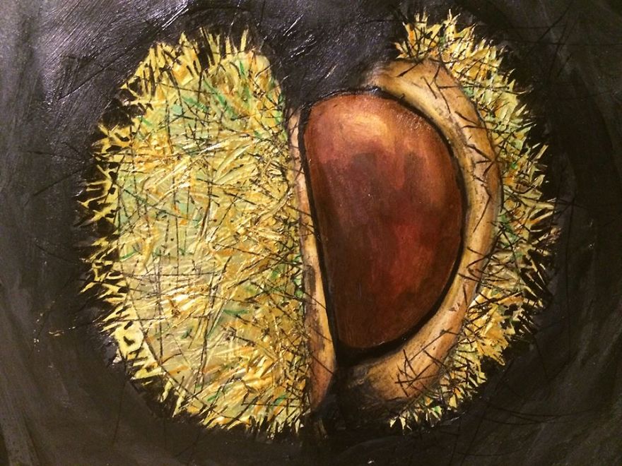 These Detailed Paintings Of Trees And Leaves Focus On Damage, Imperfection And Fragility.