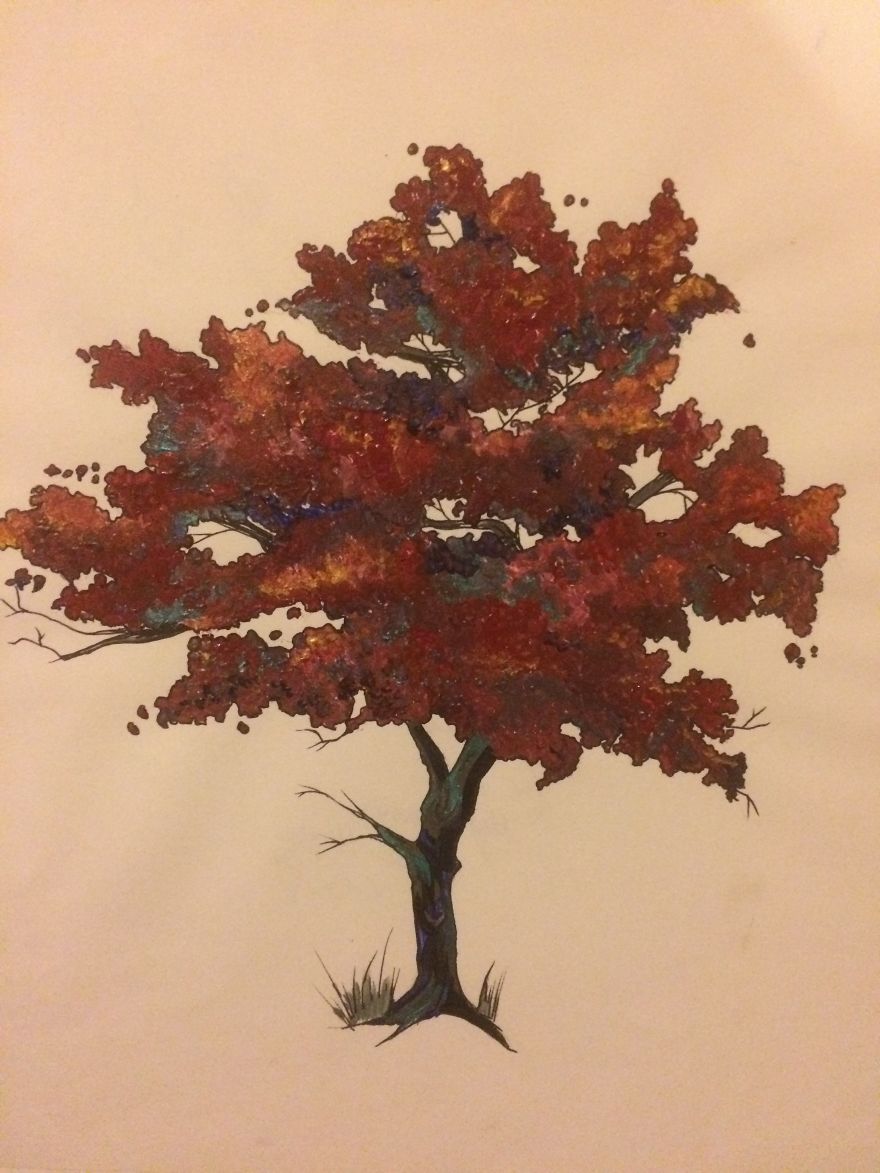 These Detailed Paintings Of Trees And Leaves Focus On Damage, Imperfection And Fragility.