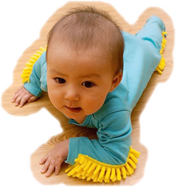 Know The New Clothes That Are A "Helping Hand" For Moms, Babies Help Cleaning The House While They Crawl