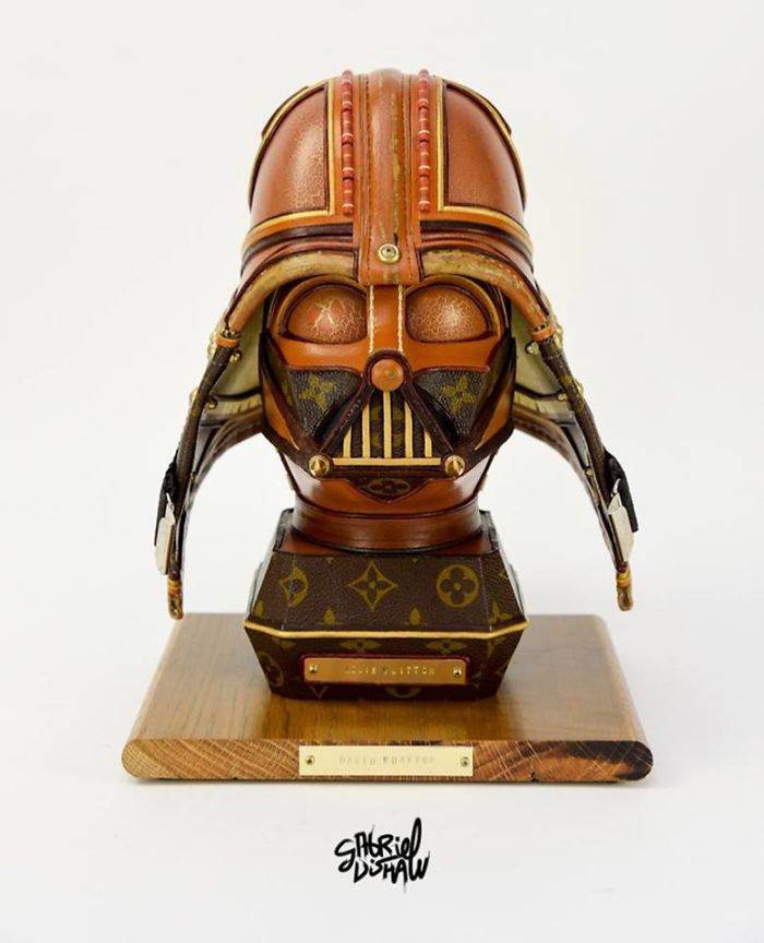 Craftsman Gabriel Dishaw Upcycles Louis Vuitton Bags Into Elaborate 'Star  Wars' Helmets
