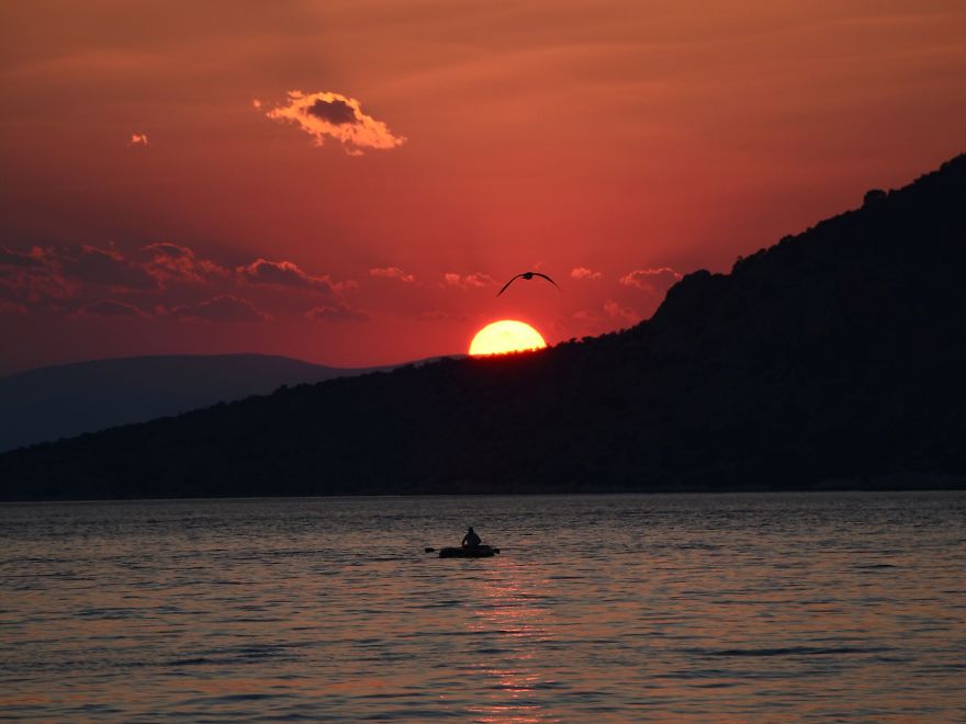 Summer Sea Sunsets In Greece