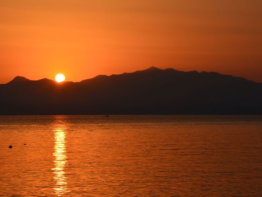 Summer Sea Sunsets In Greece