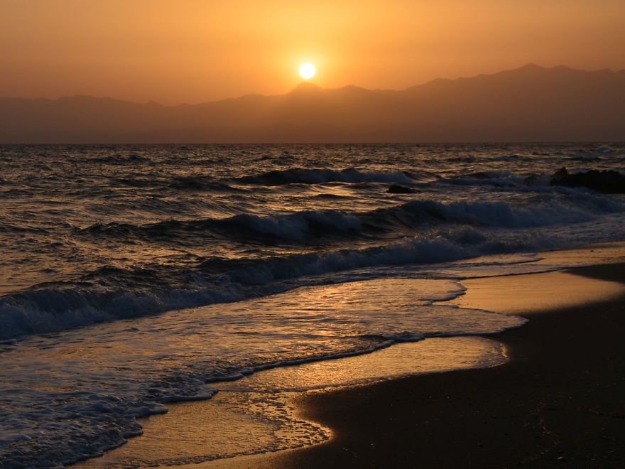 Summer Sea Sunsets In Greece