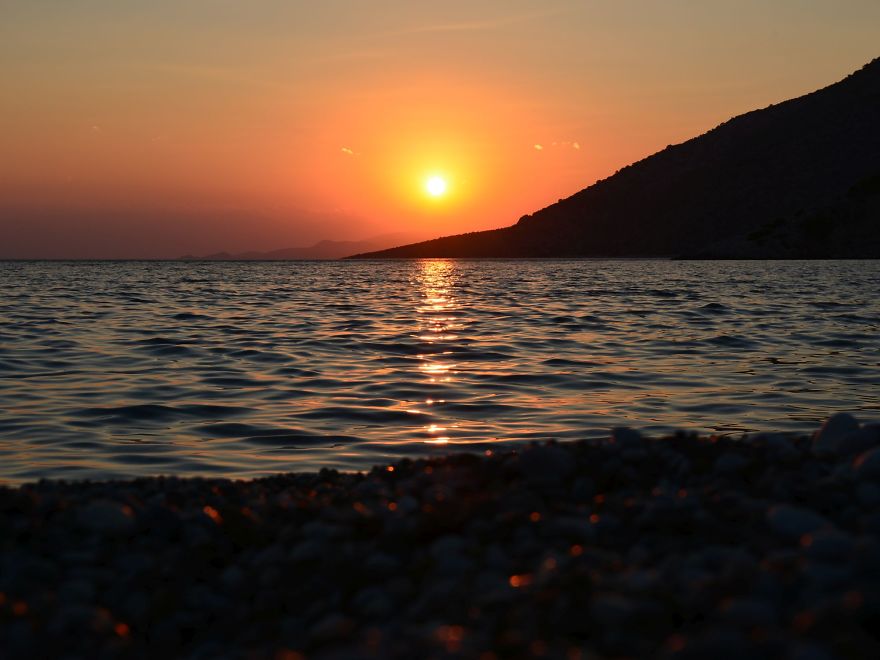 Summer Sea Sunsets In Greece