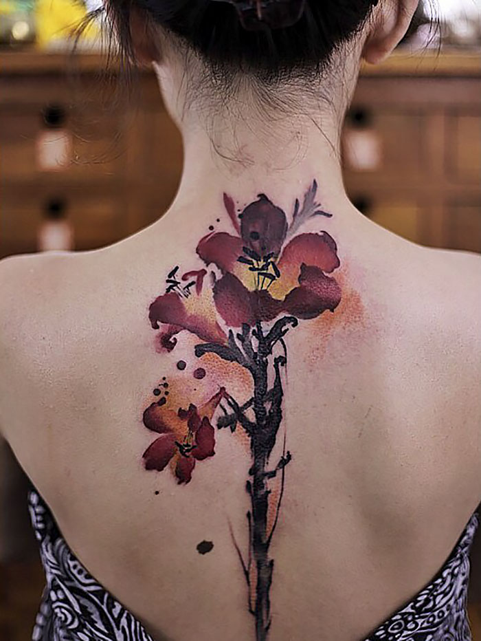 I tatuaggi acquerelli di Chen Jie ti ispireranno a farlo immediatamente