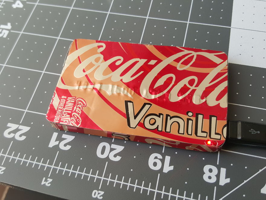 This Is How I Repurposed Coke Cans And Made A Credit Card Size Power Bank Phone Charger