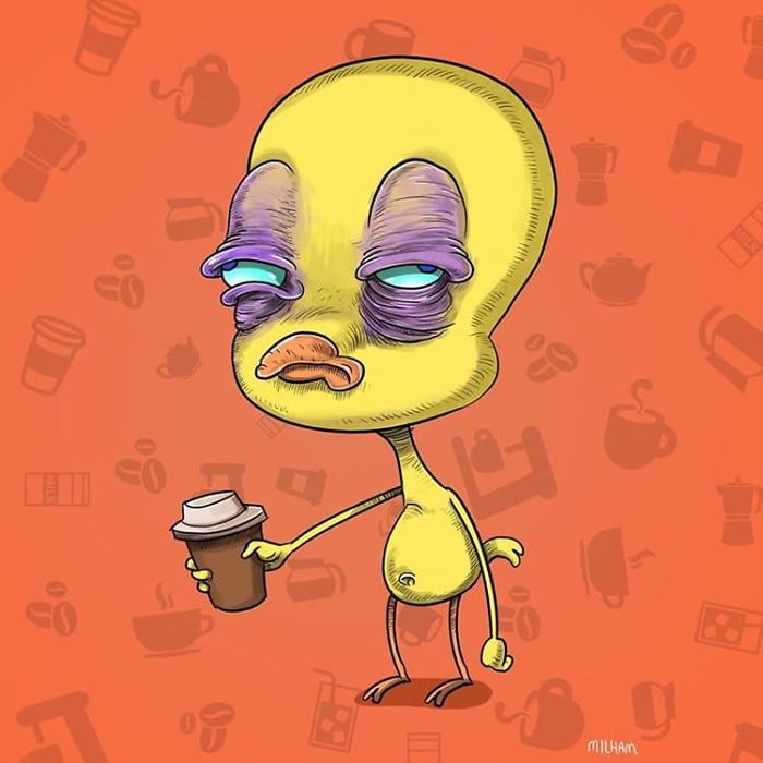 Look At How Your Favorite Cartoons When They Just Woke Up And Haven't Had Their Coffee Yet