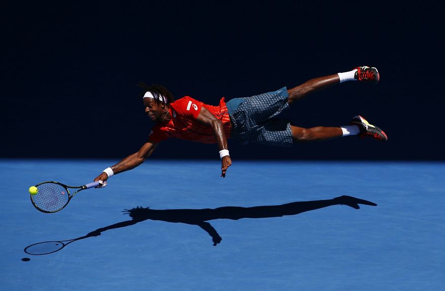 "Superman" Monfils By Jason O'brien (2nd In Sports In Action Category)