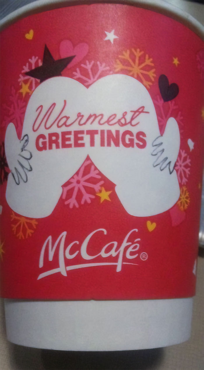Drawing Hands On The Mcdonalds Mittens Can Result In An Entirely Different Meaning