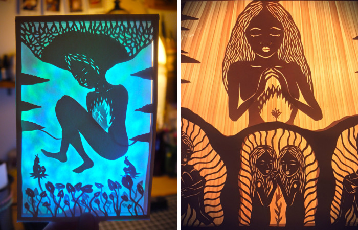 Intricate Paper Cut Shadow Boxes