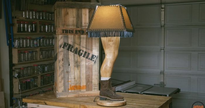 Guy Builds A Manly “Christmas Story” Leg Lamp And Here’s How He Did It