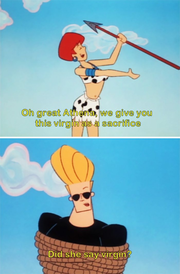 This Virgin Joke In Johnny Bravo Which Is Not Subtle At All