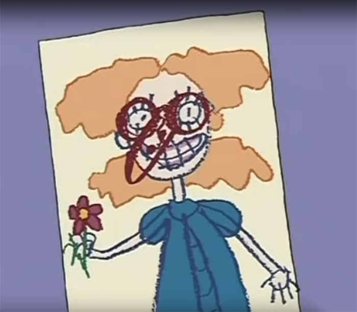 Angelica From Rugrats Draw A Very Suss Looking Eye And Nose On Her Classmates Drawing