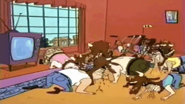 The "Carpet Chewing" Buffalo Gals In Cow And Chicken