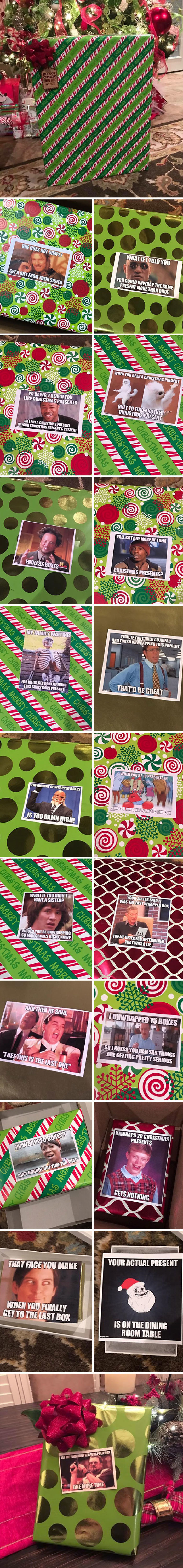 My Friend's Sister Had Some Fun With His Gift Wrapping