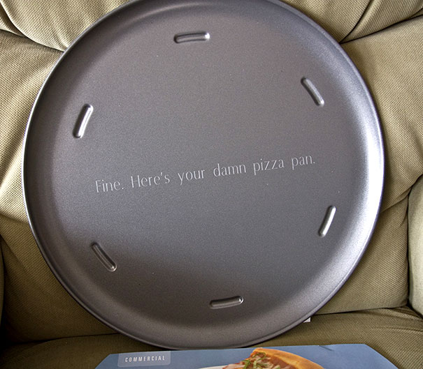 For Years, My Dad Put A Pizza Pan On His Christmas List, And I Refused To Get It Because It Was Too Boring Of A Gift. This Year, I Finally Broke Down And Got Him One. And I Got It Engraved