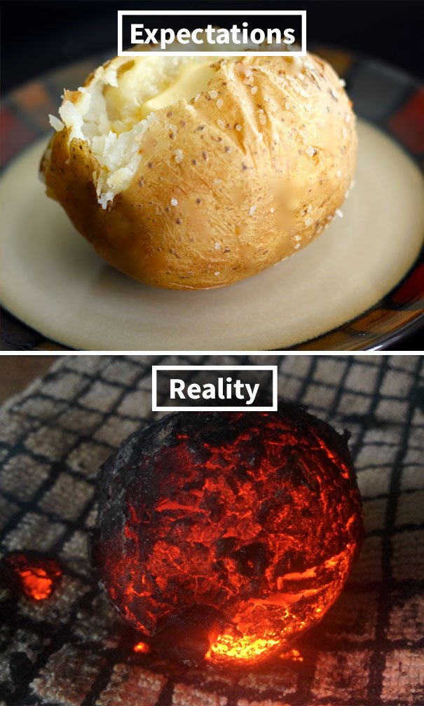 I'm No Cook But I Didn't Expect To Screw Up A Baked Potato