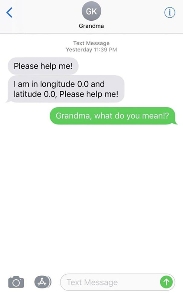 Grandma Said She Was In The Middle Of The Atlantic Late Last Night With No Extra Explanation