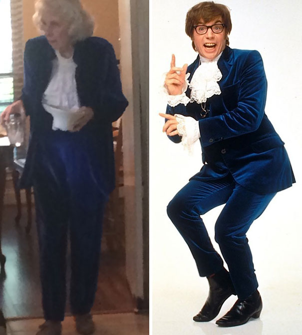 My Grandma Channeled Her Inner Mike Myers For Christmas This Morning