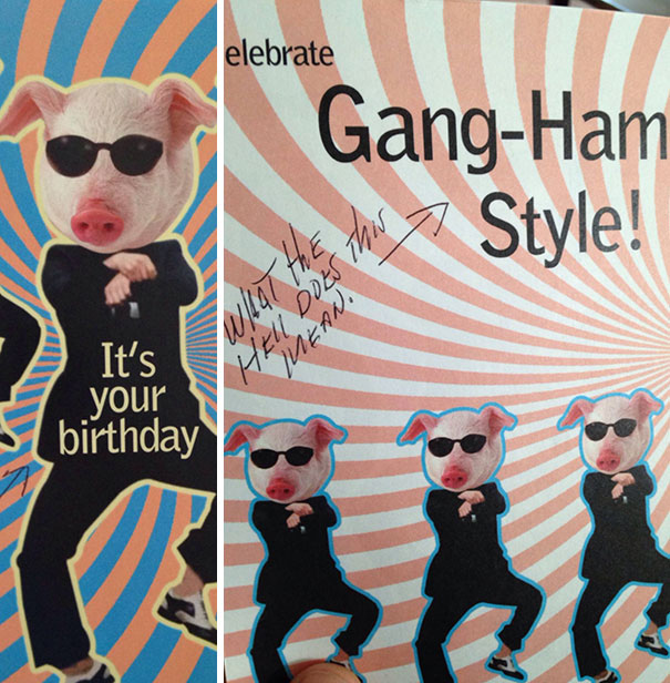 My Grandpa Always Adds His Comments To My Birthday Cards