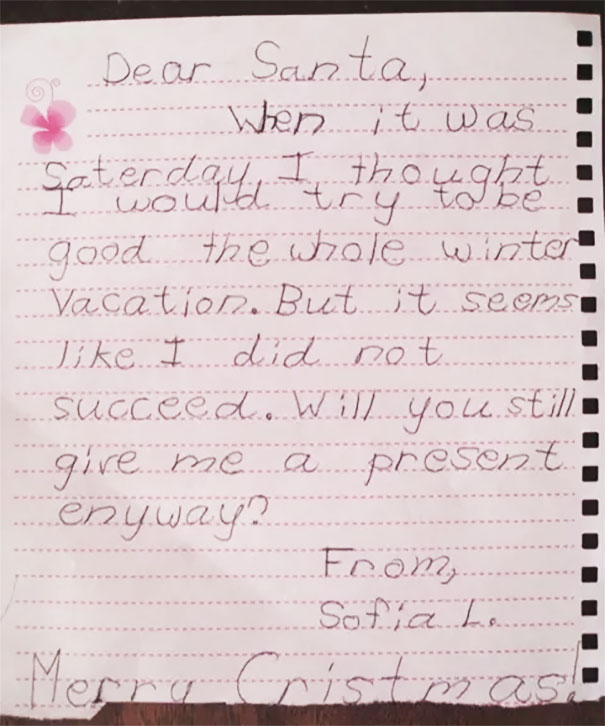 This Is The Letter My Niece Sent To Santa. She's 7