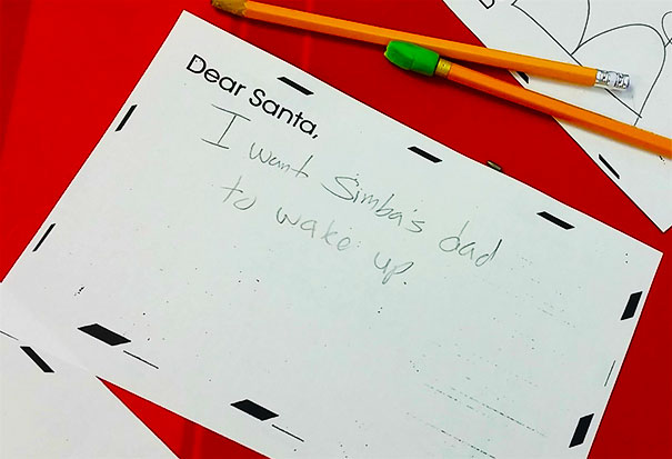 So This Store Had A "Dear Santa" Writing Area For Children And This Is What I Saw