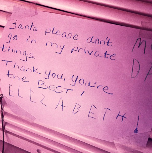 A Note My 6 Year Old Sister Left For Santa Hahaha