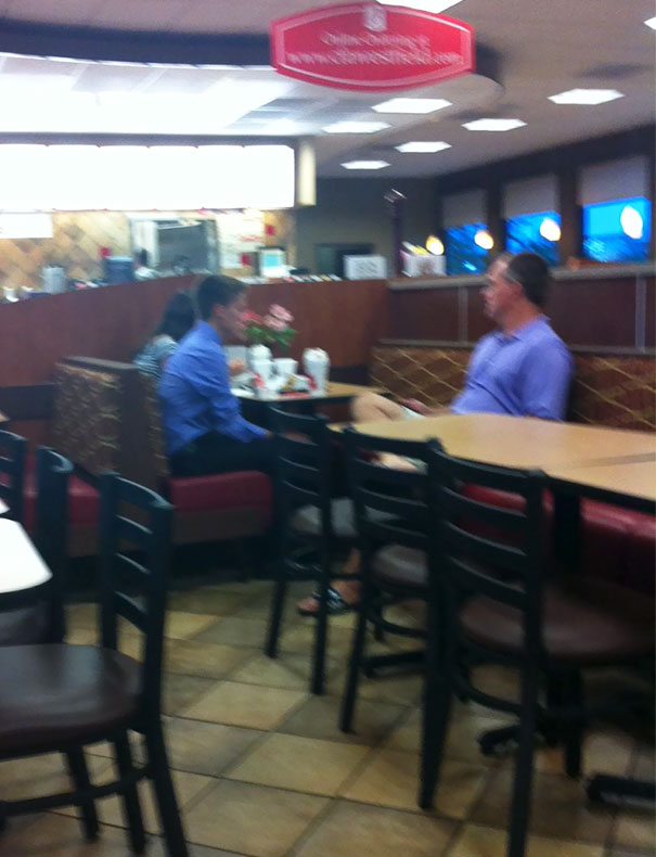 I'm At Chick-Fil-A And There's Two Kids On A Date And The Dad Is Right Next To Them Chaperoning