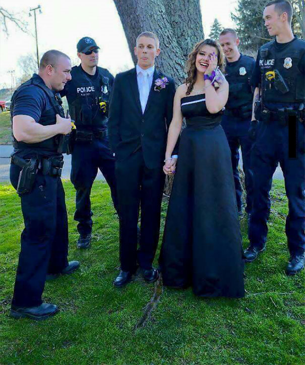Just A Dad And His Friends Ensuring His Daughter Is Taken Care Of At Prom