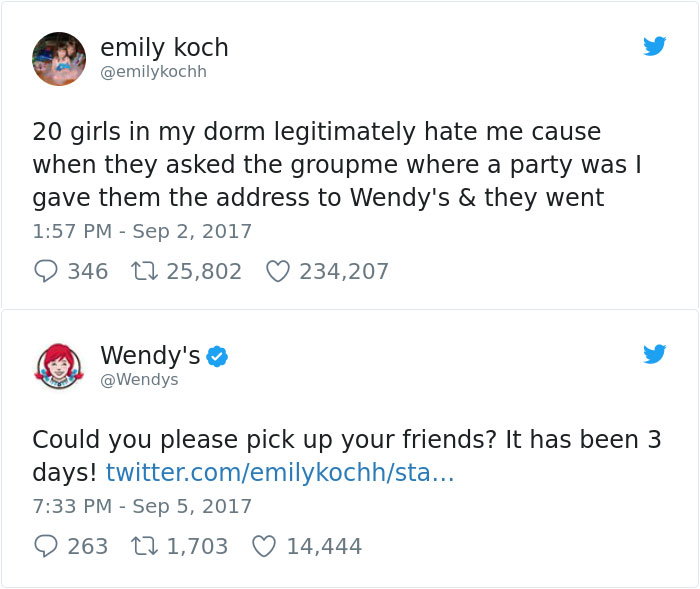 Wendy's Don't Need No Friends