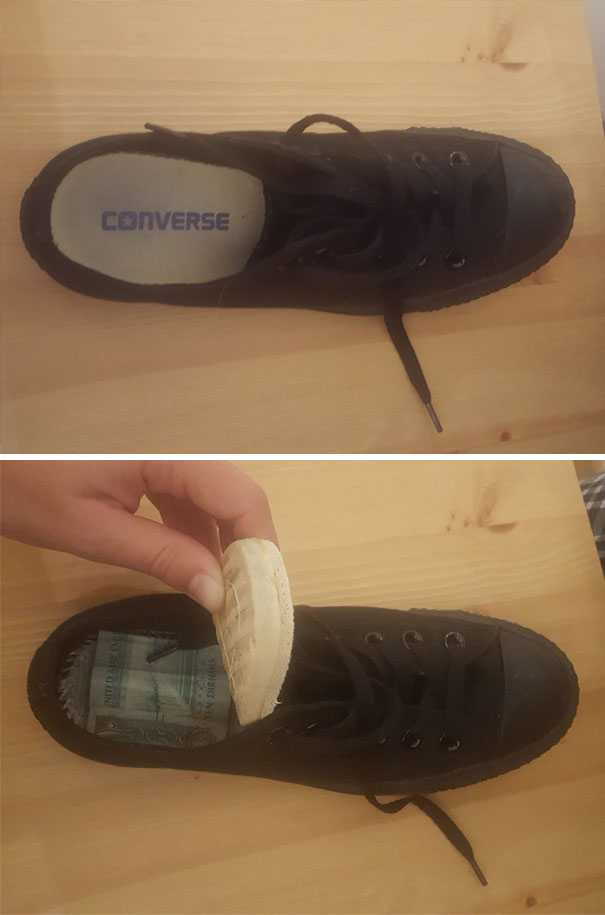 Hide Your Money In A Shoe