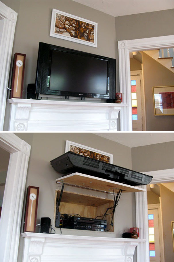Hidden Compartment Behind The Tv