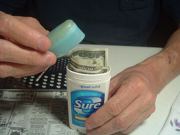 Hide Things In Your Old Deoderant Container