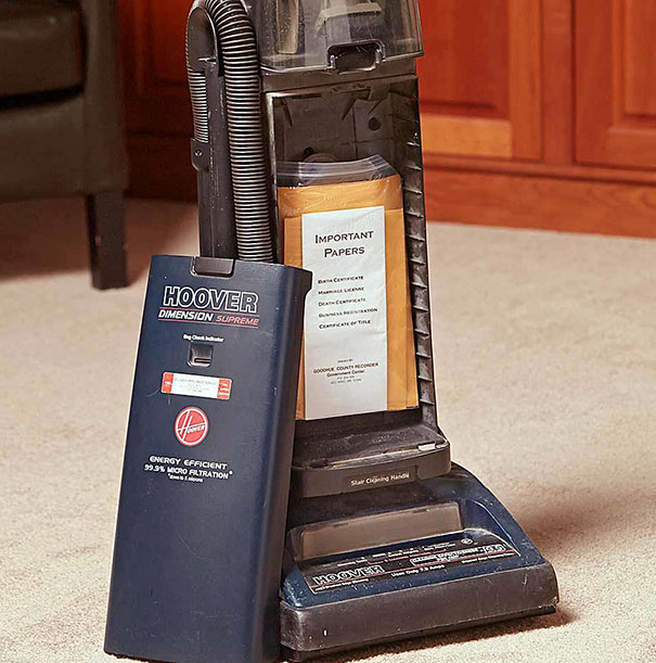 Vacuum Cleaner Bag Compartment Hideout