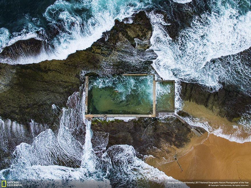 First Place Winner, Aerials: Rock Pool, Todd Kennedy