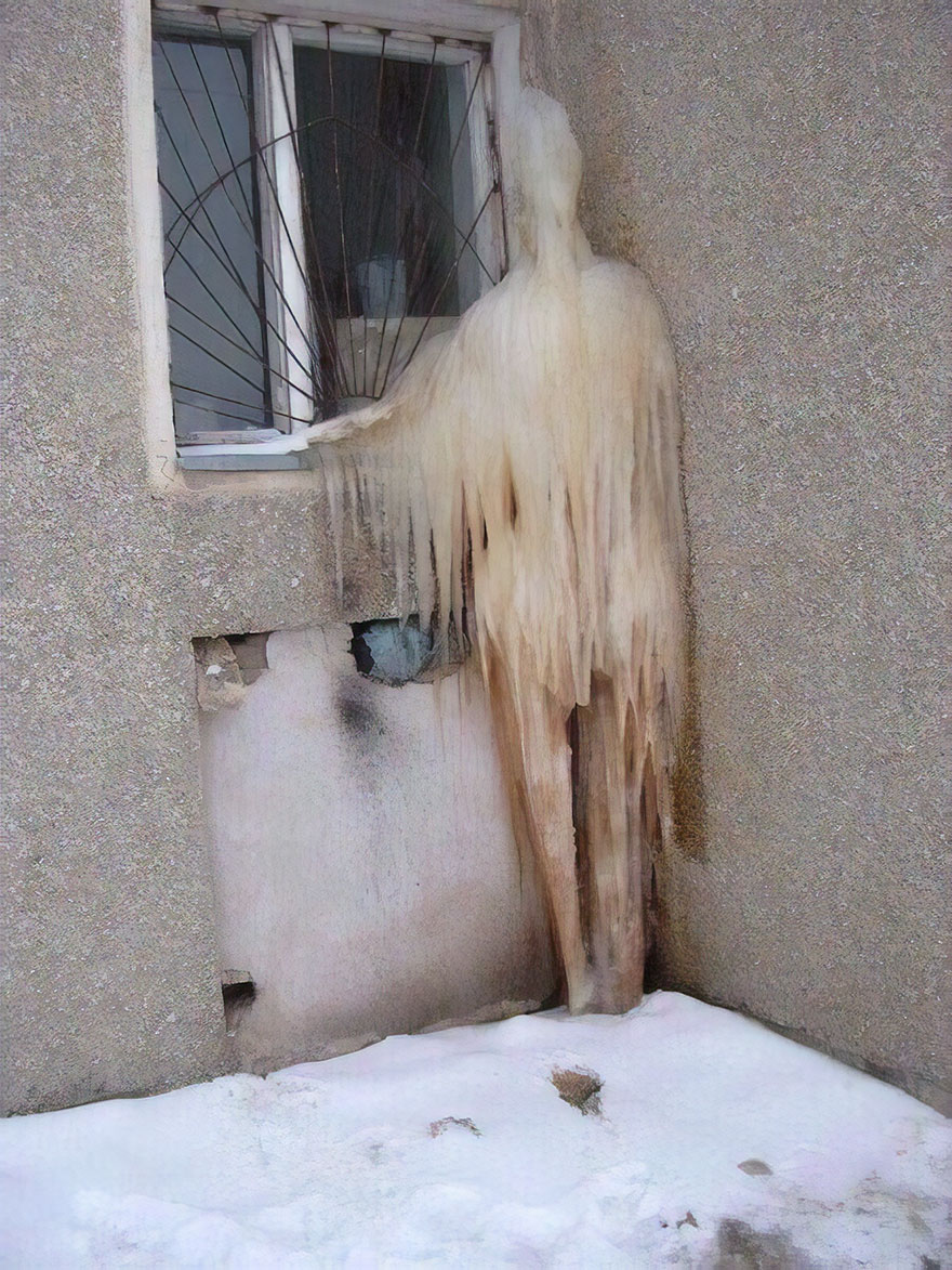 It's So Cold Outside That The Ghost That Haunted The House Froze To Death