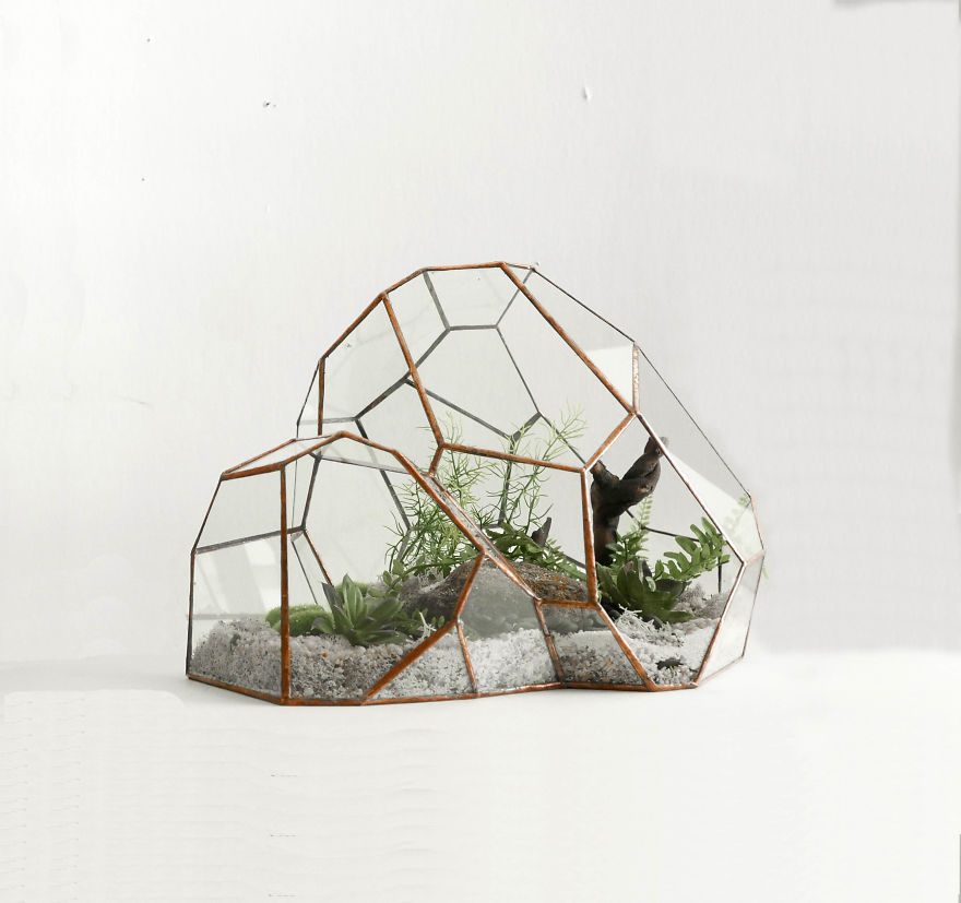 We Create Stained Glass Terrariums For Plants