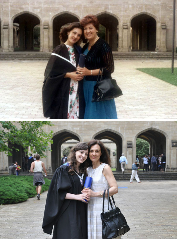 My Mum And Grandmother (1977); Me And My Mum (2012). Two Generations Of University Of Melbourne Graduates